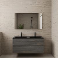 ACTIE BWS Badmeubel | Paris | Frey Oak 120 cm | Mat Zwart Wastafel | 2 Kraangaten - thumbnail