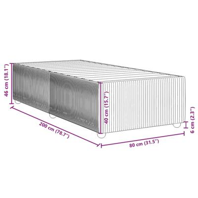 Bedframe zonder matras 80x200 cm stof blauw
