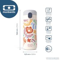 MONBENTO Geïsoleerde waterfles met tuit - Kinderen - Snelopenende dop - Pop Paper Cut - thumbnail
