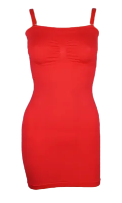 J&C strapless corrigerende onderjurk - Onderjurk met afneembandjes - Shapewear - S - Rood- Corrigerend ondergoed
