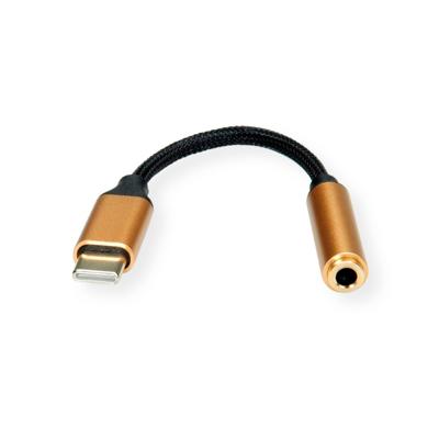 ROLINE GOLD Adapter USB type C - 3,5mm Audio, Male/Female, 0,13 m ROLINE GOLD Adapter USB type C - 3,5mm Audio, Male/Female, 0,13 m