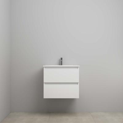 On-Line Onderkast - 60 cm - Voorgemonteerd - Porseleinen Wastafel - 1 Kraangat - Hoogglans Wit