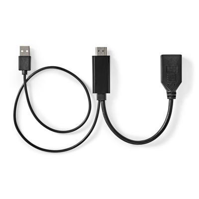 HDMI-Adapter | HDMI Connector | DisplayPort Male | Vernikkeld | Recht | PVC | Zwart | 1 Stuks | Polybag