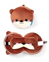 Relaxeazzz Adoramals Henry de Otter Rond Reiskussen & Slaapmasker - thumbnail