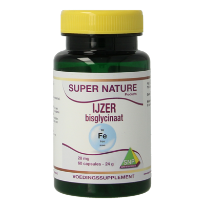 IJzer bisglycinaat 28mg 60 Capsules IJzer bisglycinaat 28mg 60 Capsules