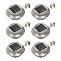 VidaXL Led-solarlampen rond 12 cm wit 6 st - thumbnail