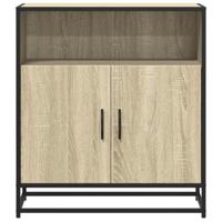Dressoir 68x35x76 cm bewerkt hout sonoma eikenkleurig - thumbnail