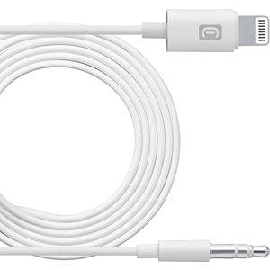 Cellularline AUXMusic Kabel, Lightning, Aux-kabel voor Car Stereo Connection, Apple Certified, Wit