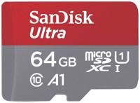 SanDisk microSDXC Ultra 64GB (140MB/s A1 Cl. 10 UHS-I) + Adapter Tablet microSDXC-kaart 64 GB A1 Application Performance Class, UHS-Class 1 - thumbnail