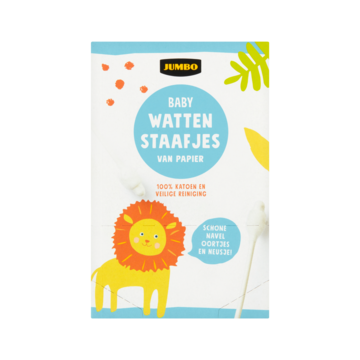Jumbo Baby Wattenstaafjes van Papier 72 Stuks