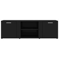 Tv-meubel 120x34x37 cm bewerkt hout zwart - thumbnail