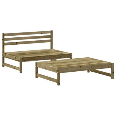 2-delige Loungeset geïmpregneerd grenenhout - thumbnail