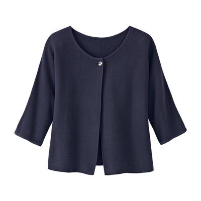 Gebreid vest, indigo 36/38