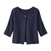Gebreid vest, indigo 36/38 - thumbnail