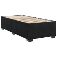 Boxspring met matras fluweel zwart 90x190 cm - thumbnail