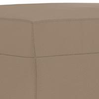 4-delige Loungeset met kussens kunstleer cappuccino - thumbnail