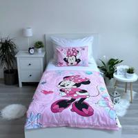 Disney Minnie Mouse peuterdekbedovertrek flowers - 100 x 135 cm - Katoen - roze - thumbnail