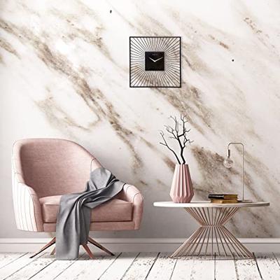 NeXtime Wandklok Vierkant 45x45x15 cm Zwart/Metaal NeXtime Wandklok Vierkant 45x45x15 cm Zwart/Metaal