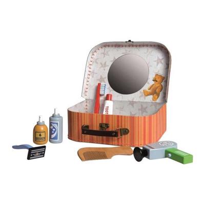 Koffer met houten scheerspullen