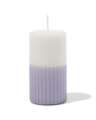 HEMA Stompkaars ⌀7x13cm ribbel ivoor-lila (lila)