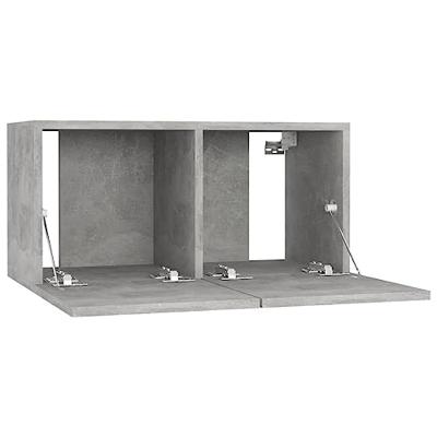 Tv-hangmeubelen 2 st 60x30x30 cm betongrijs Tv-hangmeubelen 2 st 60x30x30 cm betongrijs