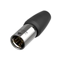 Neutrik NC5MX1-TOP XLR-connector Stekker, recht Aantal polen: 5 Zwart 1 stuk(s) - thumbnail