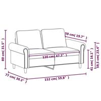 Tweezitsbank 120 cm kunstleer wijnrood - thumbnail