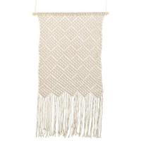 Beliani - OKARA - Wanddecoratie - Beige - Katoen - thumbnail