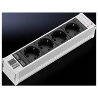 RITTAL DK PSM contactdoosmodule D Schuko 4-voudig zwart niet schakelbaar met overstroombeveiliging - thumbnail