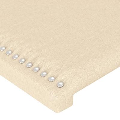 Boxspring met matras stof crèmekleurig 200x200 cm