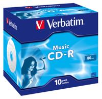 CD-R Verbatim Music CD-R 700 MB Zwart (10 Stuks) - thumbnail