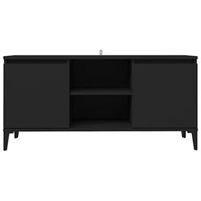 Tv-meubel met metalen poten 103,5x35x50 cm zwart