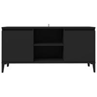 Tv-meubel met metalen poten 103,5x35x50 cm zwart - thumbnail