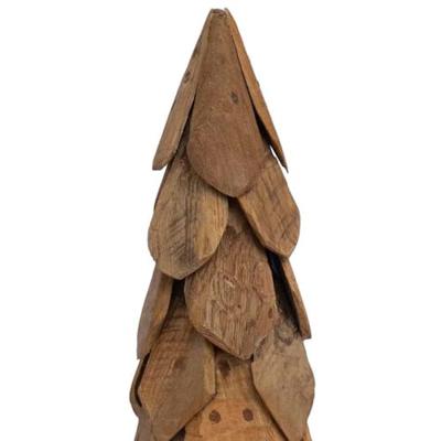 VidaXL Kerstboom met standaard bruin 111 cm massief teakhout VidaXL Kerstboom met standaard bruin 111 cm massief teakhout
