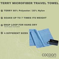 Cocoon Terry Towel Ultralight, Medium, Light Blue Handdoek Reishanddoek Light Blue - thumbnail