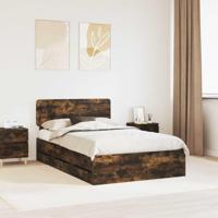 Bedframe met lade Gerookte Eik 120 x 200 cm Geconstrueerd hout - thumbnail