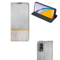 OnePlus Nord 2 5G Book | Wallet Case | Wood Concrete - thumbnail