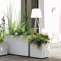 Bloempot EDA Graphit Wit Plastic Vierkant 39 x 39 x 43 cm - thumbnail