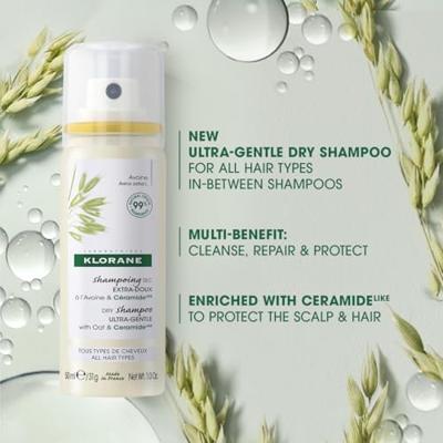 Klorane Capillaire Droogshampoo Havermelk en Ceramide 50ml - thumbnail