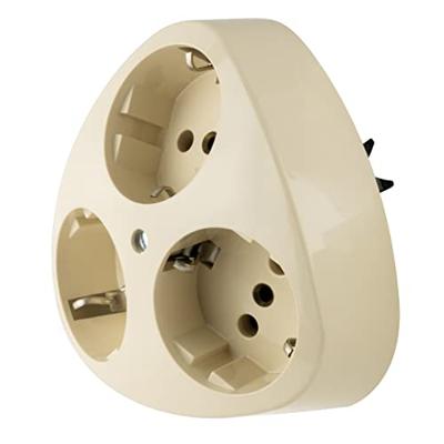 REV 0510080777 3-voudig Stopcontact (opbouw) IP20 Wit