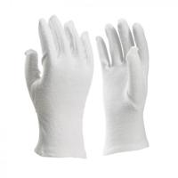Handschoen IG66-10 katoen gebleekt z.manchet wit mt 10 (XL) - thumbnail