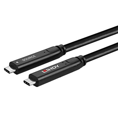 Lindy 43393 USB 3.2 Gen 1 Fiber Optic Hybrid 5Gbps 60W USB Type-C 8m
