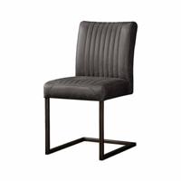 Industriële eetkamerstoel Ferro antraciet - thumbnail