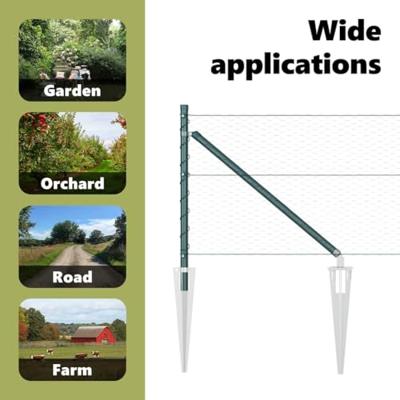 VidaXL Afrasteringspaal groen 25 x 0,8 m (25 mm gaas) staal en pvc VidaXL Afrasteringspaal groen 25 x 0,8 m (25 mm gaas) staal en pvc
