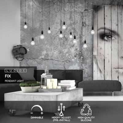 Lucide FIX - Hanglamp - 10xE27 - Zwart