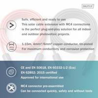 Digitus DK-SCEC66-0150 DK-SCEC66-0150 Zonne-energie verlengkabel 6 mm² Kabellengte 15 m - thumbnail