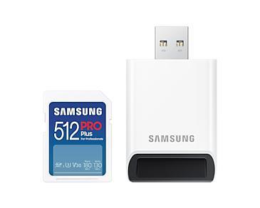Samsung PRO Plus SDXC 512GB UHS-I V30 met SD-Reader (2023)