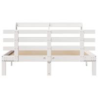 Bedframe met hoofdeinde zonder matras 140x190 cm wit - thumbnail