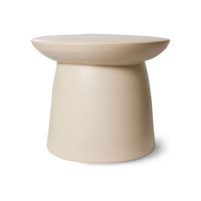 HKliving Earthenware bijzettafel L cream