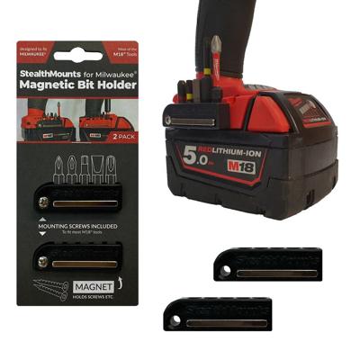 StealthMounts bithouder voor milwaukee m18 | zwart | 2 stuks - bh-mw18-blk-2 StealthMounts bithouder voor milwaukee m18 | zwart | 2 stuks - bh-mw18-blk-2